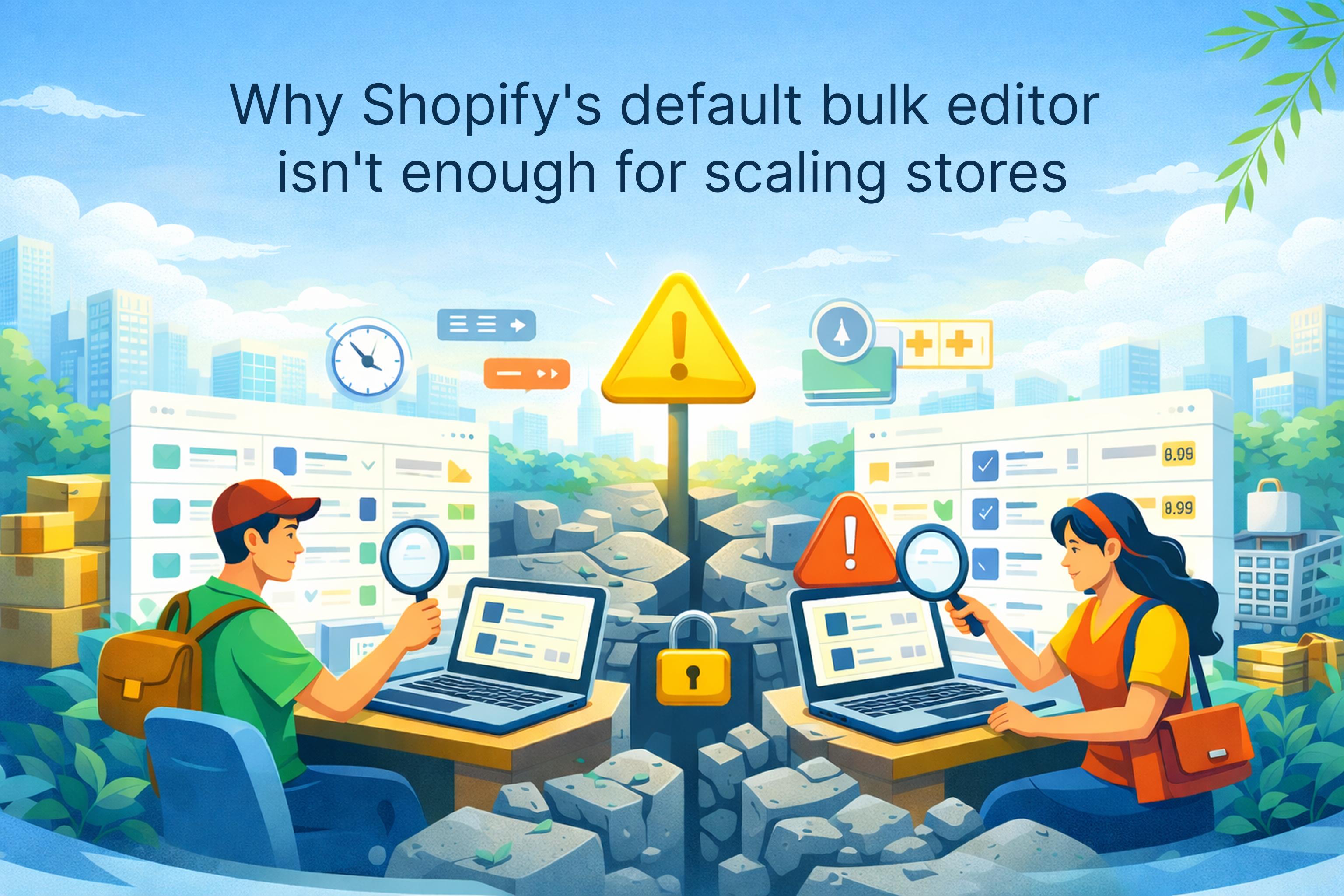 Why Shopify's Default Bulk Editor Isn't Enough for Scaling Stores