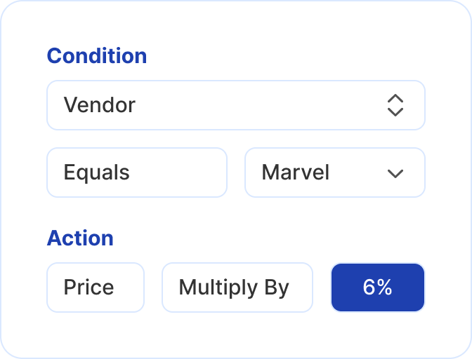 Price rules: condition and multiply by percentage example